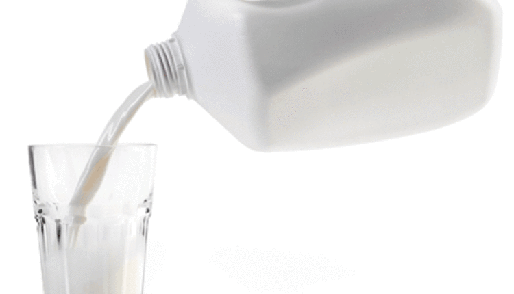 pouring gallon of milk