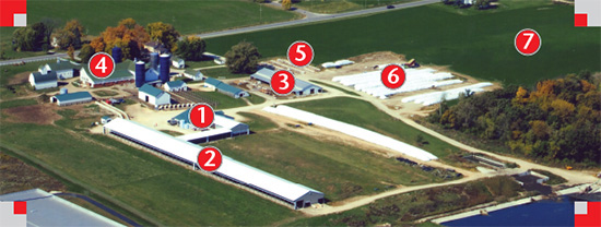 ariel view of Hoard's Dairyman Farm