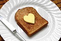 butter on toast