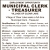 Municipal Clerk - Treasurer