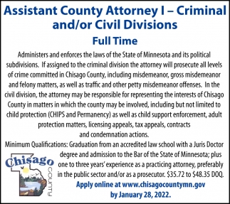 Assistant County Attorney I