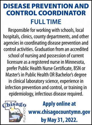 Disease Prevention And Control Coordinator