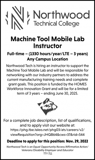 Machine Tool Mobile Lab Instructor