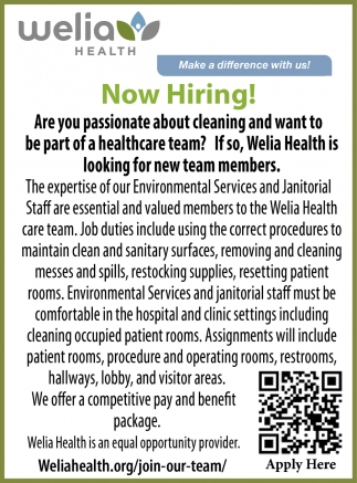 Environmental Services and Janitorial Staff