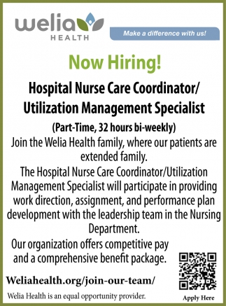 Hospital Nurse Care Coordinator / Utilization Management Specialist