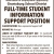 Full-Time Student Information Support Position