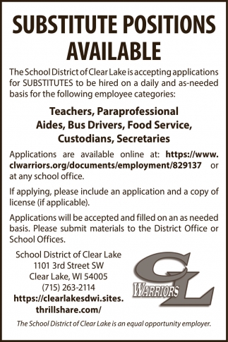 School District Of Clear Lake