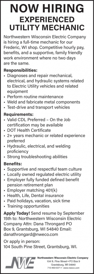 Northwestern Wisconsin Electric Company