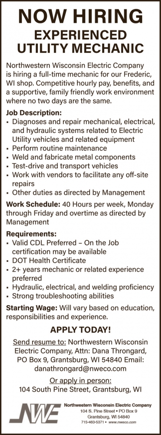 Northwestern Wisconsin Electric Company