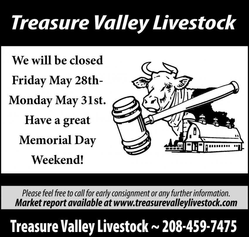 Closed Friday May 28th