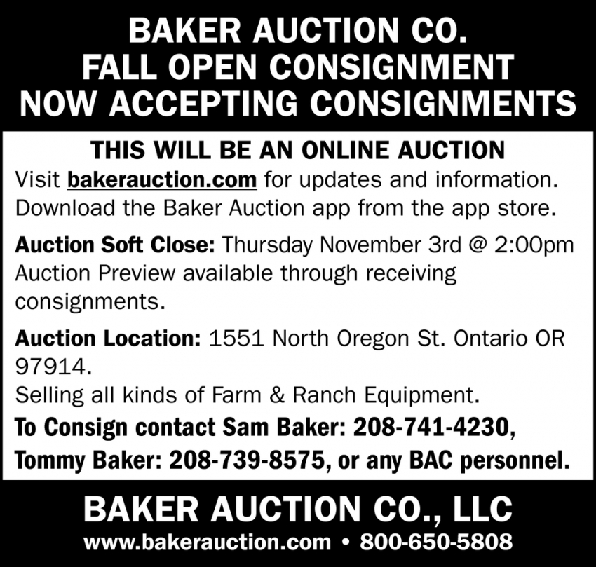 Fall Open Consignment