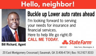 Buckle up Lower auto rates ahead, State Farm Bill Richard