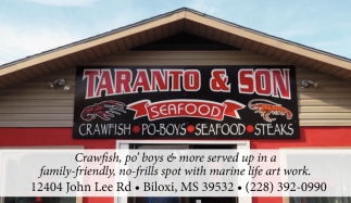 Crawfish, Po' Boys & More Served Up in a Family-Friendly, No-Frills Spot with Marine Life Art Work