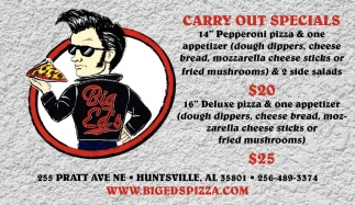 Carry Out Specials
