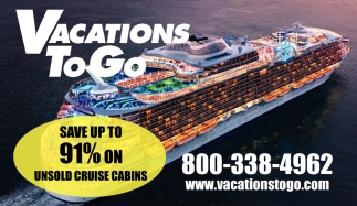 Save Up to 91% On Unsold Cruise Cabins