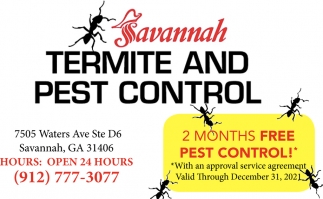 2 months free pest control!