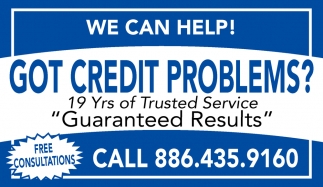 Got Credit Problems?