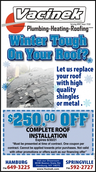 Winter Tough On Your Roof?