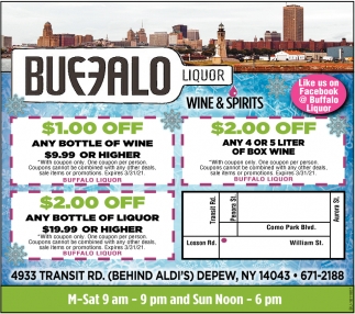 $1.00 Off Any Bottle Of Wine