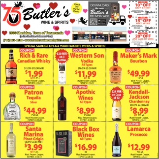 Special Savings On All Your Favorite Wines & Spirits!