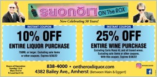 25% Off Entire Wine Purchase