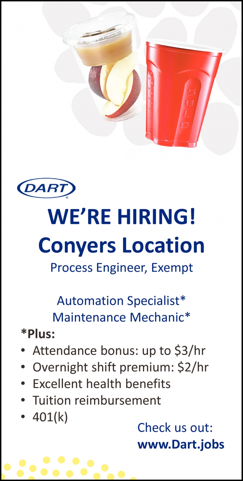 Hiring, Container Corporation, Conyers, GA
