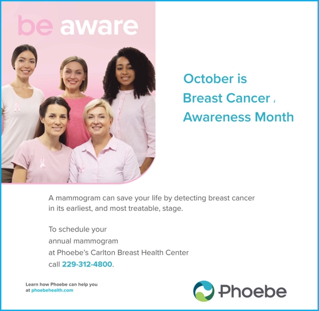 October Is Breast Cancer Awareness Month, Phoebe, Sylvester, GA
