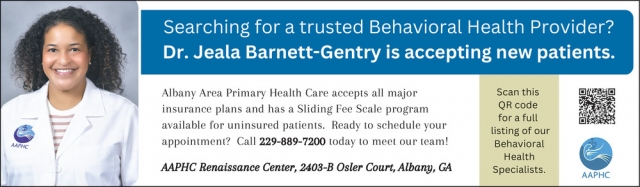 Dr. Jeala Barnett-Gentry Is Accepting New Patients, Albany Area Primary Health Care, Albany, GA