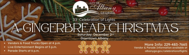 A Gingerbread Christmas, City of Albany Georgia, Albany, GA