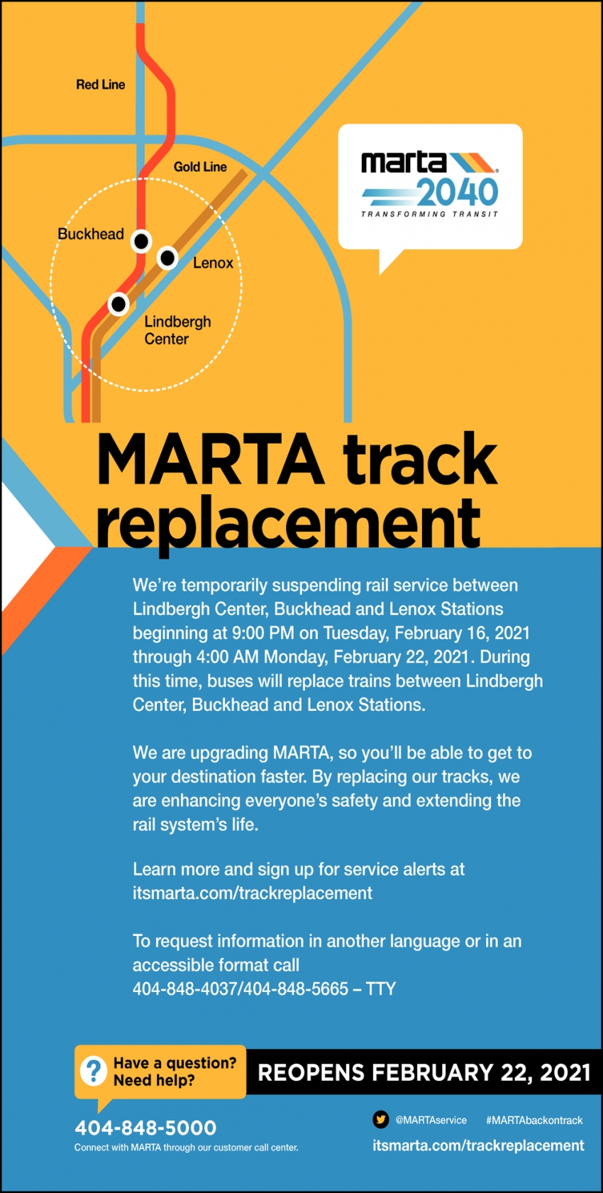 Marta Track Replacement