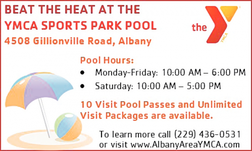 Beat The Heat at The YMCA Sports Park Pool