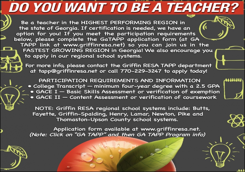 Do You Want to Be a Teacher? 