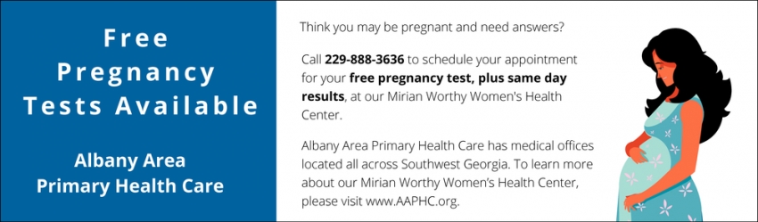 Free Pregnancy Test Available