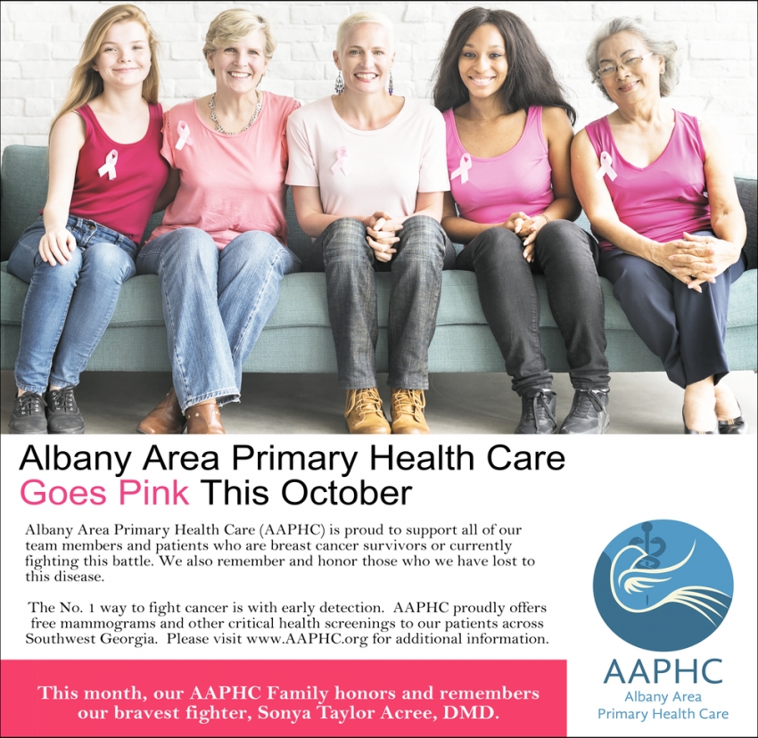 Albany Area Primary Health Care Goes Pink This October