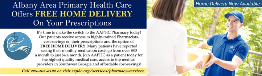 Free Home Delivery On Your Prescriptions