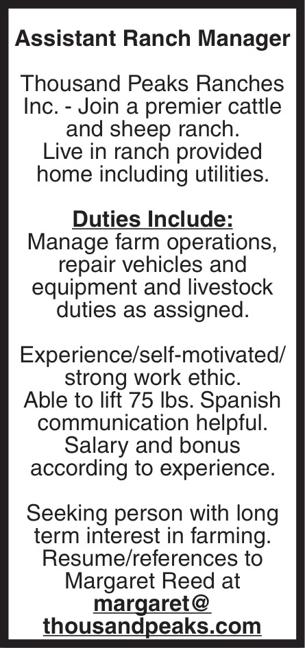 Thousand Peaks Ranches Inc