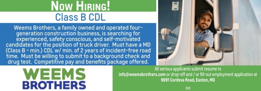 Class B Drivers Jobs Near Me Factory Sale | Emergencydentistry.com