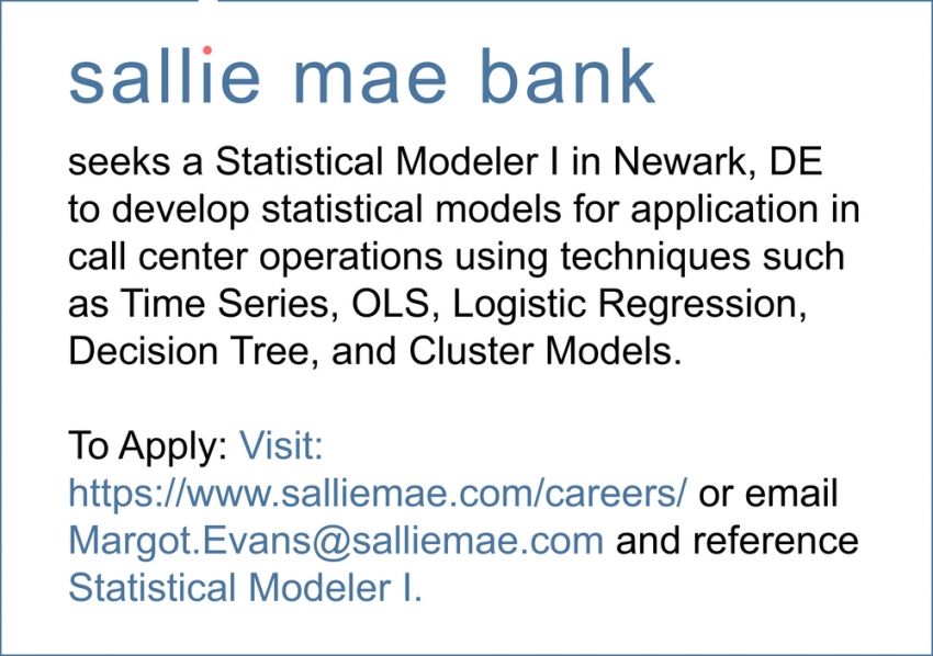 Statistical Modeler I