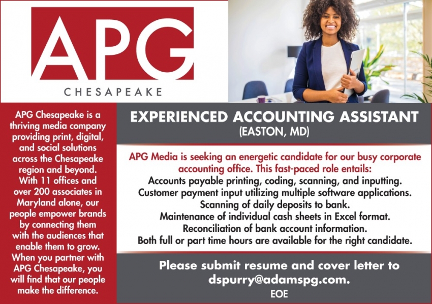 Experienced Accounting Assistant