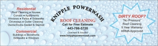 Knipple Powerwash Roof Cleaning