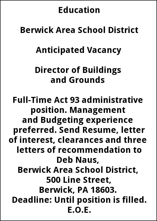 Director Of Buildings And Grounds