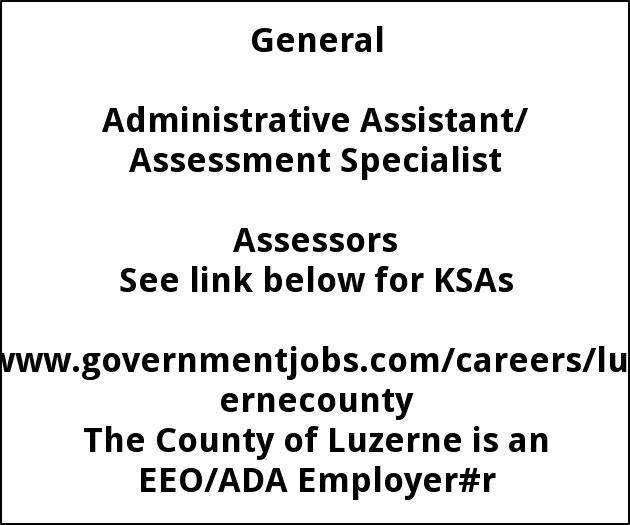 Administrative Assistant/Assessment Specialist