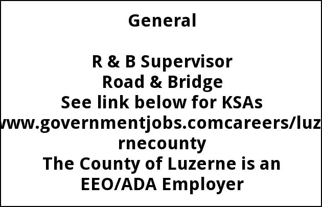 Road & Bridge Supervisor