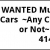 Wanted Muscle Cars