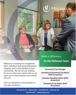 Make a Difference On The Melanson Team
