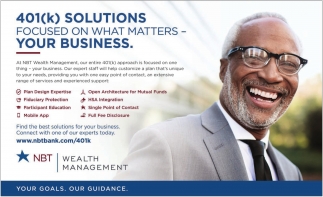 401(K) Solutions Focused On What Matters - Your Business