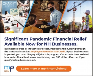 Significant Pandemic Financial Relief Available Now for NH Businesses