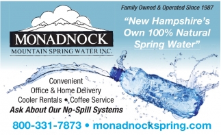 New Hampshire's Own 100% Natural Spring Water