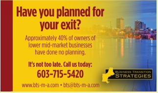 Have You Planned for Your Exit?