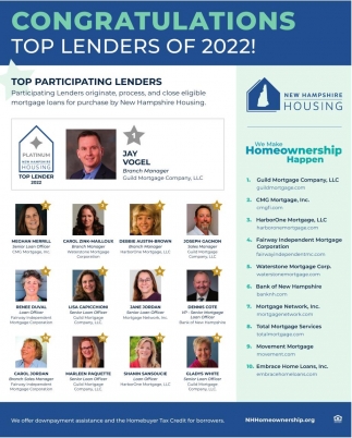 Congratulations Top Lenders of 2022